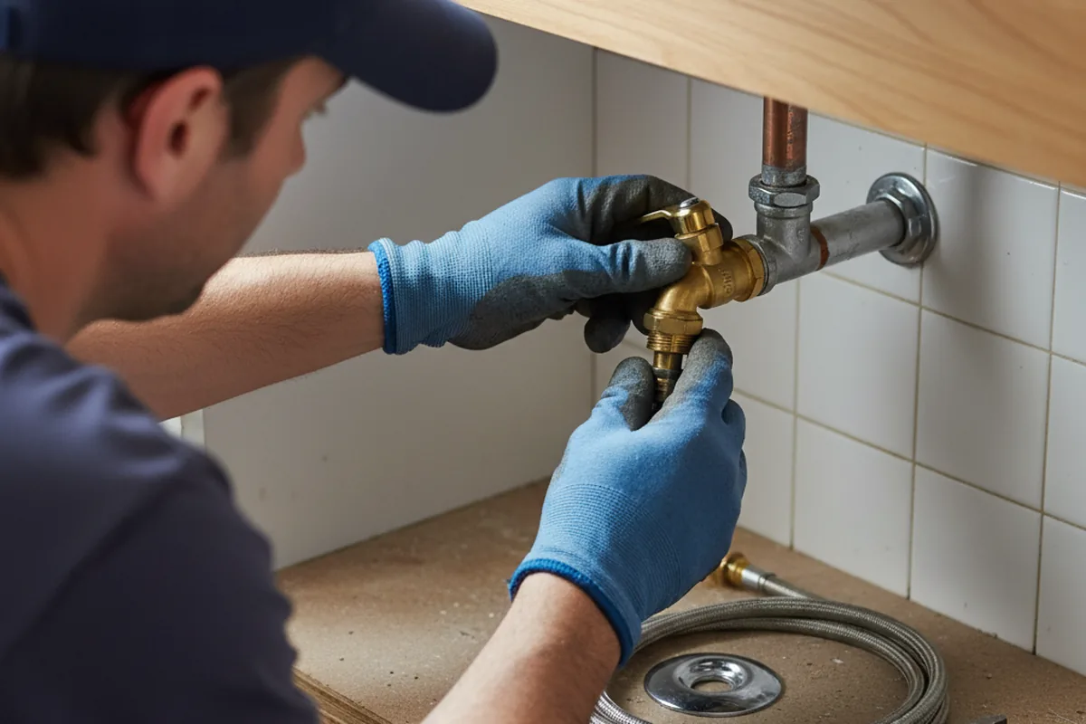 Shutoff valve and fitting work during Emergency Plumbing in McAlisterville